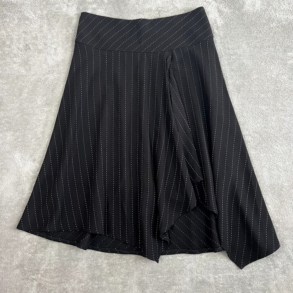 Vintage Sheragano Midi Skirt‎ Womens M Pinstripe Dark Academia Euro France